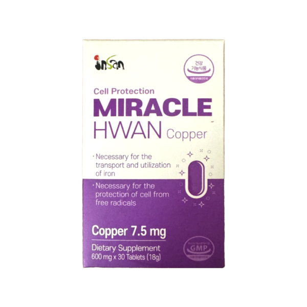 Cell Protection Miracle HWAN Copper 7.5mg - 30 Tablets